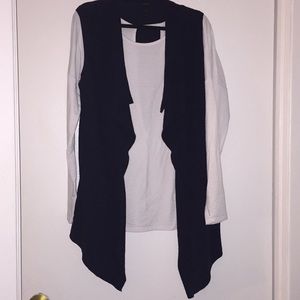 Navy Waterfall Cardigan (Vest)